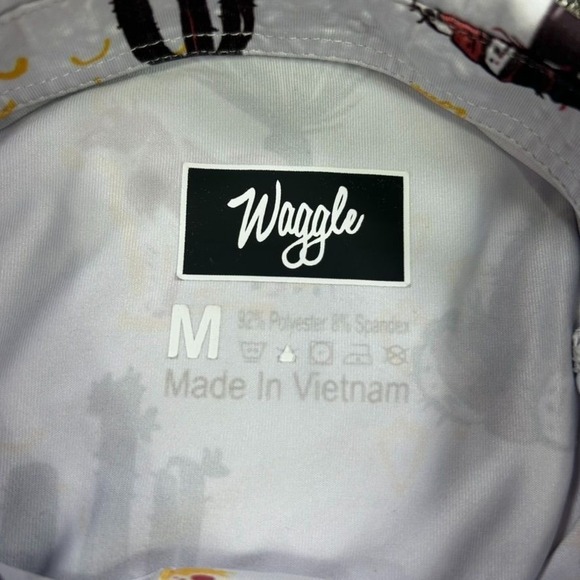 Waggle Desert Cactus Coyote Polo Shirt Mens Medium Gold‎ Canyon Short Sleeve - Picture 5 of 9